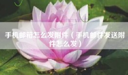 手机邮箱怎么发附件（手机邮件发送附件怎么发）